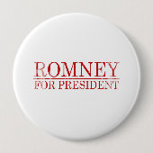 ROMNEY FÜR PRÄSIDENT (rot) Button (Vorderseite)