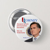 Romney für Präsidenten Button (Vorne & Hinten)