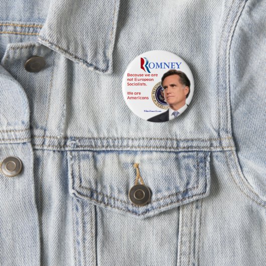 Romney für Präsidenten Button (Beispiel)