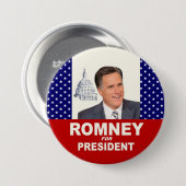 Romney für Präsidenten Button (Vorne & Hinten)