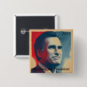 Romney für Präsidenten Button (Vorne & Hinten)