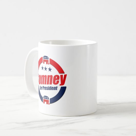 ROMNEY FÜR PRÄSIDENTEN (republikanisch) Kaffeetasse (Vorderseite Links)
