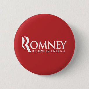 Romney glauben an Amerika-Knopf (rot) Button