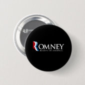 Romney - glauben Sie an Amerika - Button (Vorne & Hinten)