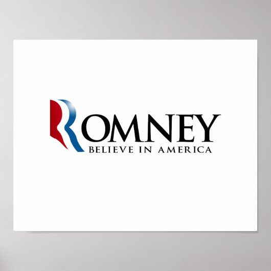 Romney - Glauben Sie an Amerika Poster (Vorne)