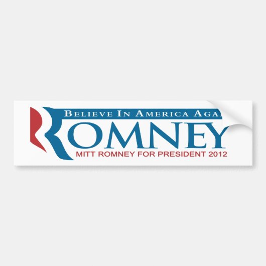 Romney: Glauben Sie wieder Autoaufkleber (Vorne)