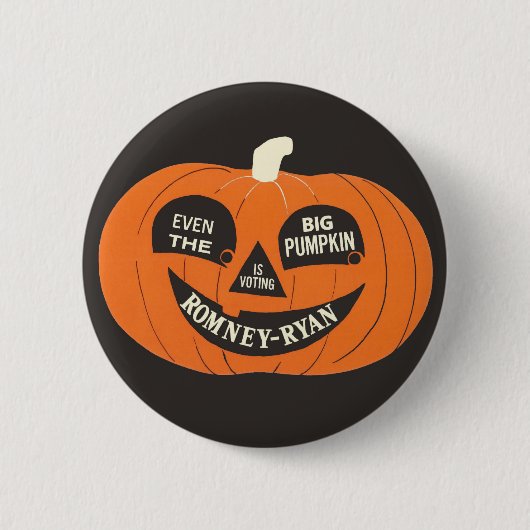 Romney - großer Kürbis Ryans Button (Vorderseite)