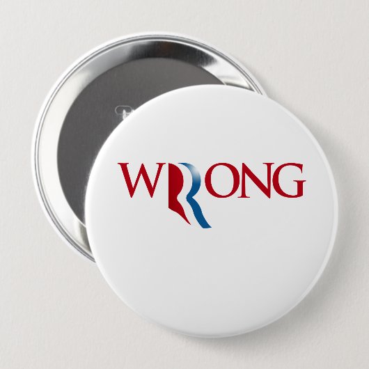 Romney hat Unrecht Button (Vorne & Hinten)