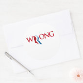 Romney hat Unrecht Runder Aufkleber (Umschlag)