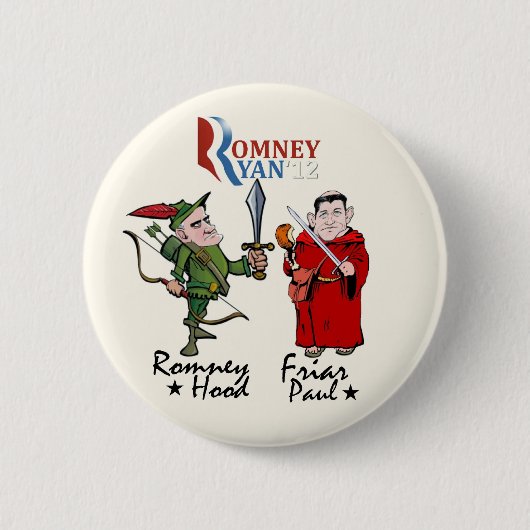 Romney Haube u. Mönch Paul (Ryan) Button (Vorderseite)
