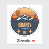 Romney, Indiana Aufkleber (Blatt)