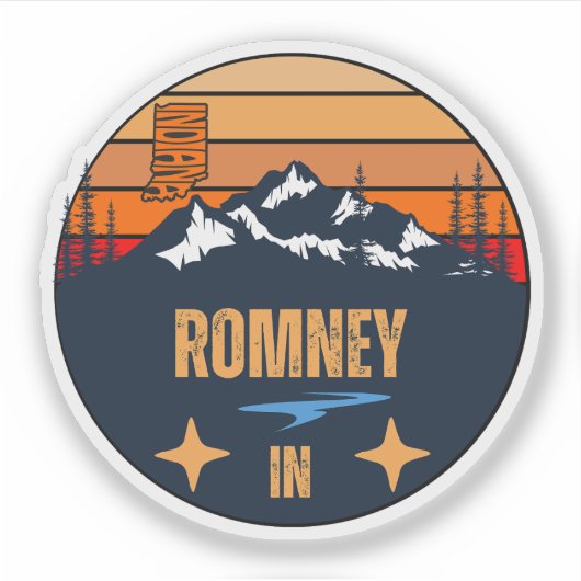 Romney, Indiana Aufkleber (Vorderseite)