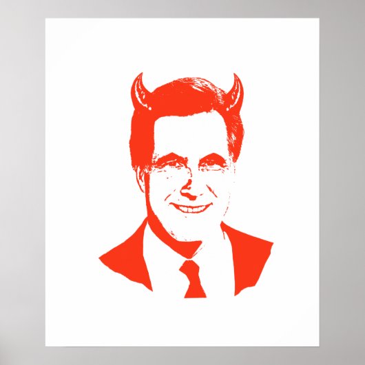 Romney ist der Teufel Poster (Vorne)