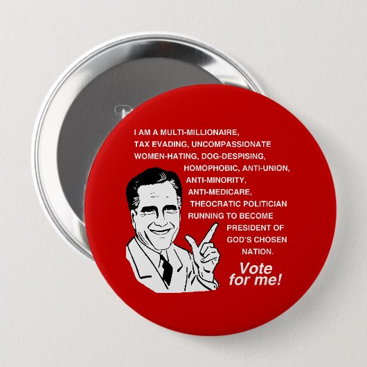 Romney ist ein Multimillionär - .png Button (Vorne & Hinten)