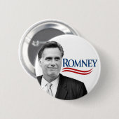 Romney mit schwarz-weißem Foto Button (Vorne & Hinten)