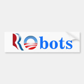 Romney Obama Roboter Autoaufkleber