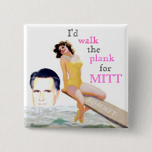 Romney Pin-up-Girl 2012 Button