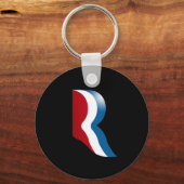 ROMNEY R LOGO SCHLÜSSELANHÄNGER (Vorderseite)