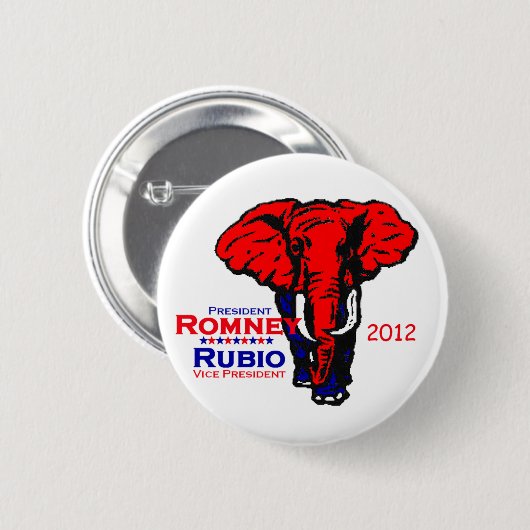 Romney Rubio 2012 Knopf Button (Vorne & Hinten)