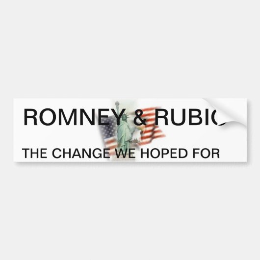 ROMNEY/RUBIO AUTOAUFKLEBER 2012 (Vorne)