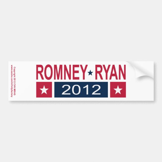 Romney Ryan 2012 Autoaufkleber (Vorne)