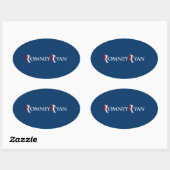 ROMNEY RYAN 2012 BANNER.png Ovaler Aufkleber (Blatt)