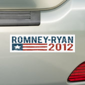 Romney-Ryan 2012 beunruhigtes Autoaufkleber-Weiß Autoaufkleber (Auf Auto)