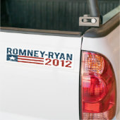Romney-Ryan 2012 beunruhigtes Autoaufkleber-Weiß Autoaufkleber (Auf Lkw)