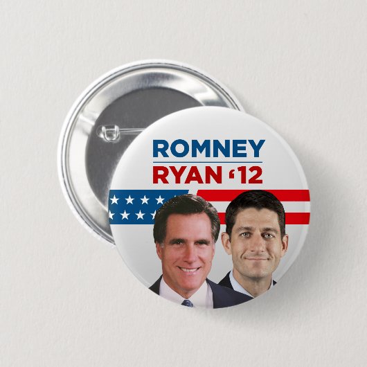 Romney Ryan 2012 Button (Vorne & Hinten)
