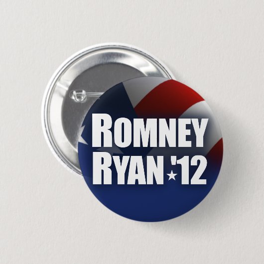 Romney Ryan 2012 Button (Vorne & Hinten)