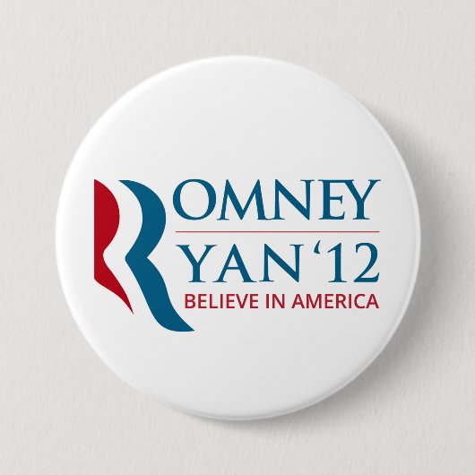 Romney/Ryan 2012 für US-Präsident und VP Button (Vorderseite)