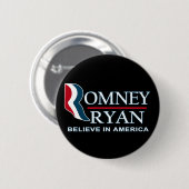 Romney/Ryan 2012 - glauben Sie an Amerika Button (Vorne & Hinten)