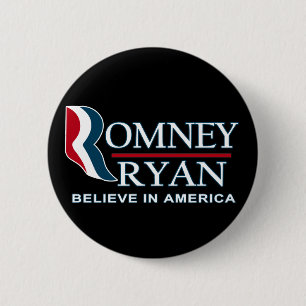 Romney/Ryan 2012 - glauben Sie an Amerika Button