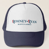 Romney/Ryan 2012 - glauben Sie an Amerika Truckerkappe (Vorderseite)