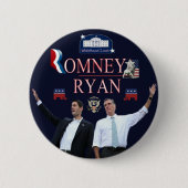 Romney-Ryan 2012 Kampagnen-Knopf Button (Vorderseite)