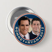 Romney-Ryan 2012 Kampagnen-Knopf Button (Vorne & Hinten)