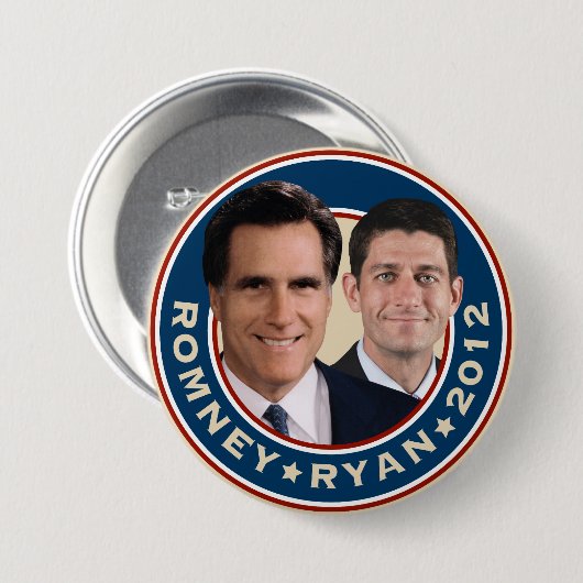 Romney-Ryan 2012 Kampagnen-Knopf Button (Vorne & Hinten)