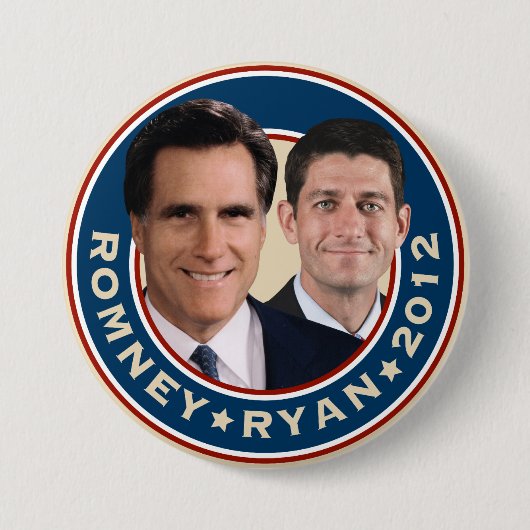 Romney-Ryan 2012 Kampagnen-Knopf Button (Vorderseite)