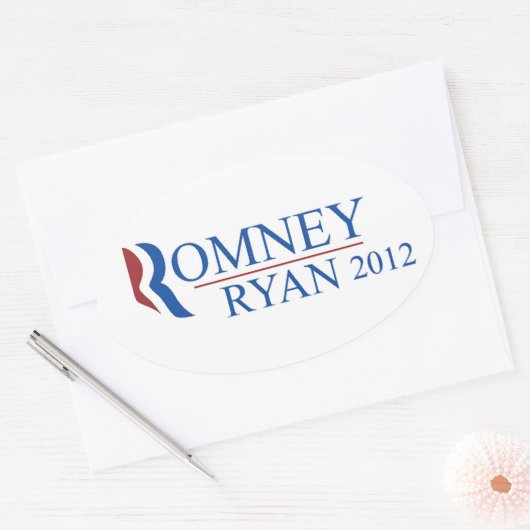 Romney Ryan 2012 Oval Sticker (Umschlag)