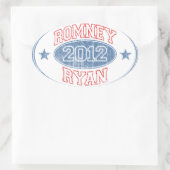 Romney Ryan 2012 Ovaler Aufkleber (Tasche)