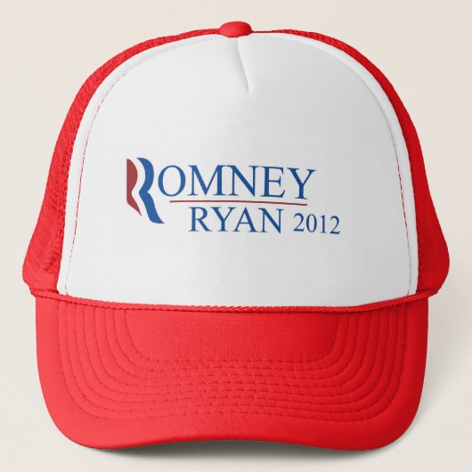 Romney Ryan 2012 Rot-Fernlastfahrer-Hut Truckerkappe (Vorderseite)