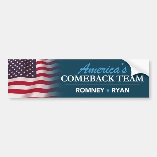 Romney Ryan Amerika Autoaufkleber (Vorne)