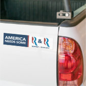 Romney Ryan Amerika Bedarf irgendein R und Autoaufkleber (Auf Lkw)