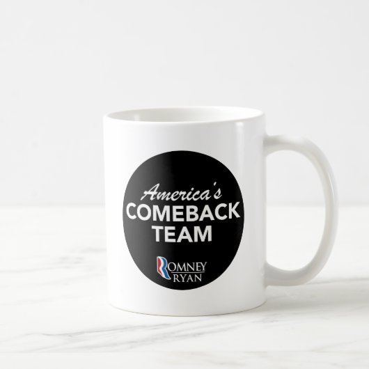 Romney Ryan Amerika Come-back-Team rund Kaffeetasse (Rechts)