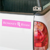 Romney Ryan Autoaufkleber (Rosa) (Auf Lkw)