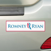Romney Ryan Autoaufkleber (weiß) (Auf Auto)