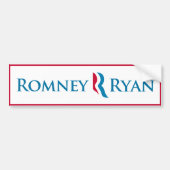 Romney Ryan Autoaufkleber (weiß) (Vorne)