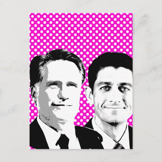 ROMNEY RYAN BUST.png Postkarte (Vorderseite)