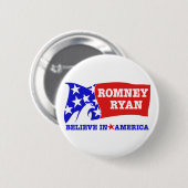 Romney Ryan Eagle Flagge Button (Vorne & Hinten)