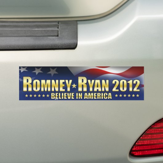 Romney - Ryan glauben an Amerika Autoaufkleber (Auf Auto)
